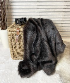 Brown Bear faux fur throw