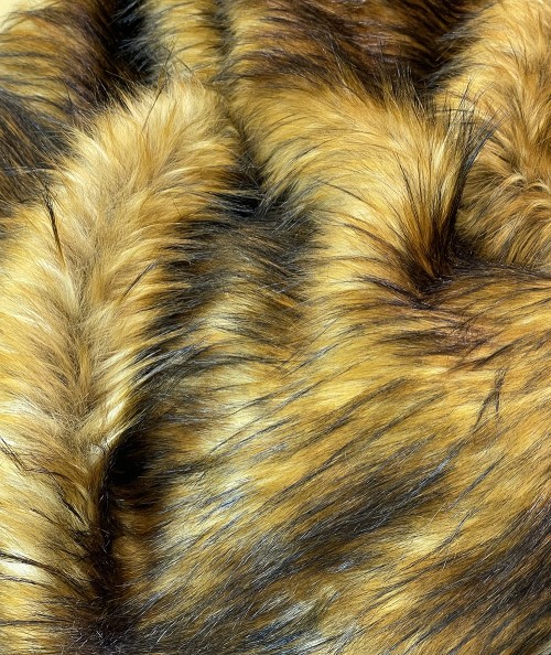 Close up image of Red Fox faux fur fabric