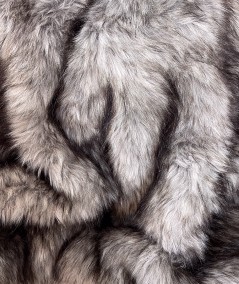 Close up image of European Wolf faux fur fabric