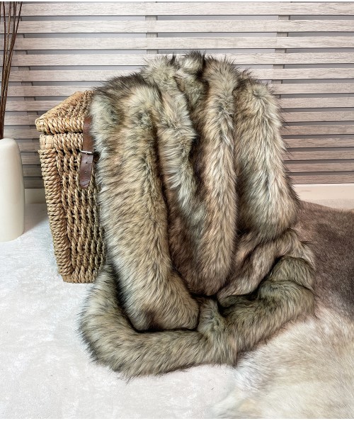 New Raccoon luxury faux fur throw