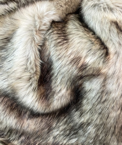 Close up image of New Raccoon faux fur fabric