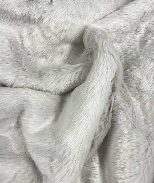 Close up image of Silver Fox faux fur fabric