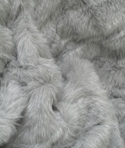 Close up image of Ash faux fur fabric