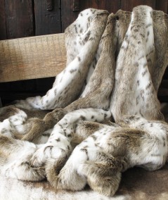 Sumptuously soft animal print faux fur blanket or sofa throw