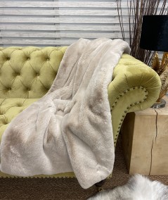 Richmond Almond faux fur throw