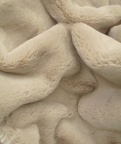 Close up image of Richmond Almond faux fur fabric