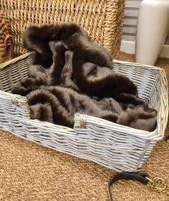 Luxury brown fur dog blanket