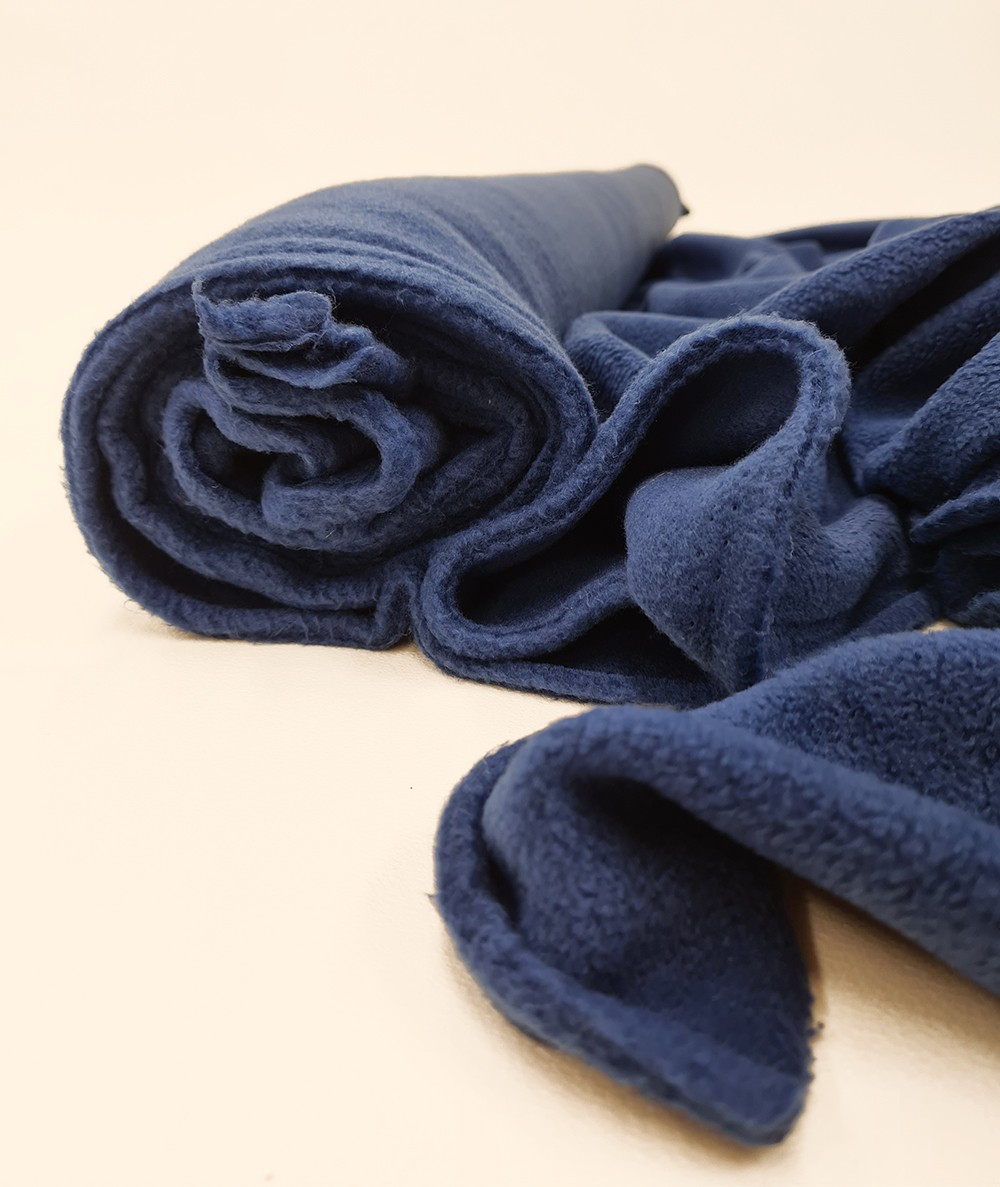 Petrol blue fleece fabric