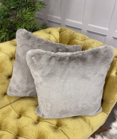 Richmond Taupe Faux Fur Cushion Covers