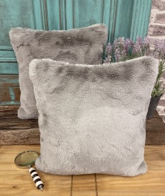 Richmond Taupe Faux Fur Cushions