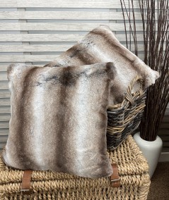 Grey Rabbit Fake Fur Cushions