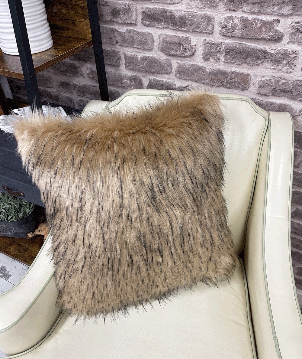 Golden Takin Faux Fur Cushions