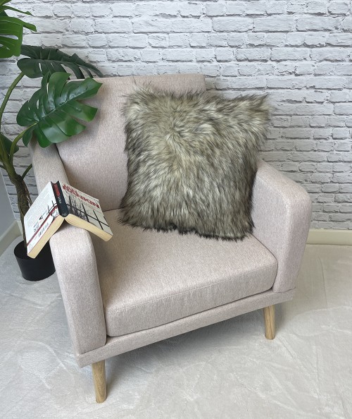 New Raccoon Faux Fur Cushion Covers