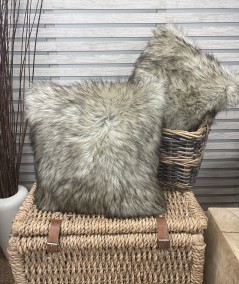 Luxury long haired two tone fur cushions