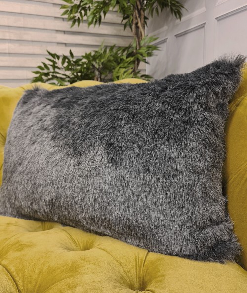 Badger Rectangular Faux Fur Cushion Covers