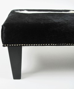 Extra Large Black & White Footstool 309