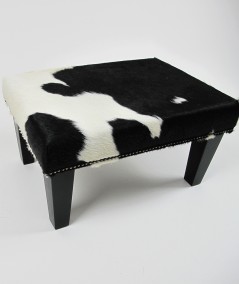 Small Black and White Cowhide Footrest 312