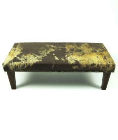 Extra Large Brown & Gold Footstool 323