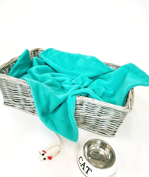 Jade green soft fleecy pet blanket