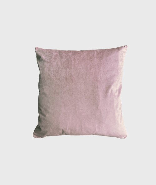 Plain pink velvet on the reverse of the Rhapsody cushions