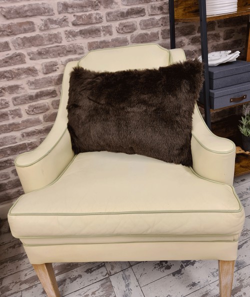 Bison Rectangular Faux Fur Cushions