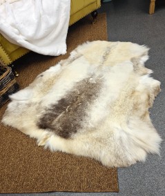 large hair on hide rug