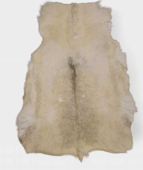 Pale cream and ivory reindeer skin rug