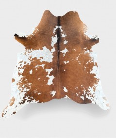 Large Tan & White Cowhide Rug CR00204