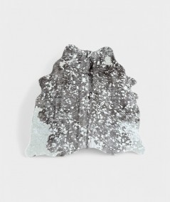 Small Grey & Silver Metallic Cowhide Rug CR00201