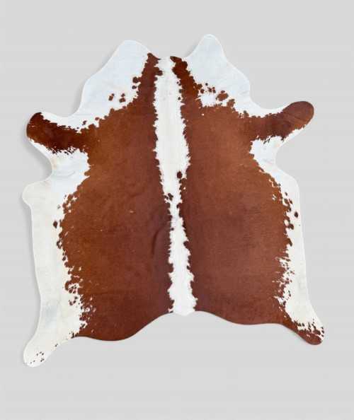 Large Light Brown & White Cow Skin Rug CR00210