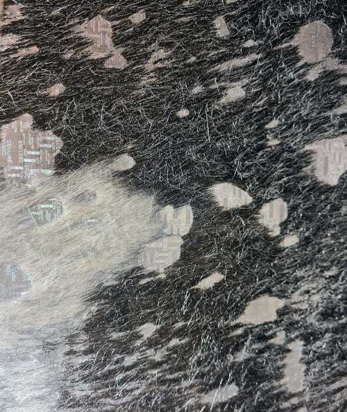 Holographic cowhide rug