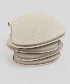 Shaped linen chair pads