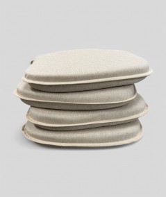 plain beige spindle seat pads