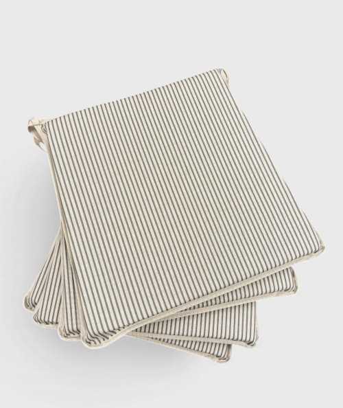 Grey Stripe Tapered Chair Pads