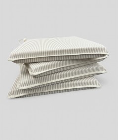 White Stripe Tapered Seat Cushions