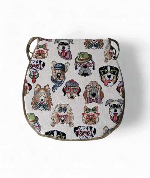 Tapestry Dog D Shaped Seat Pads