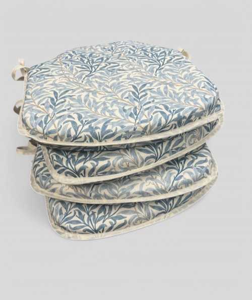 Light Blue Spindle Chair Pads Willow Bough Azure