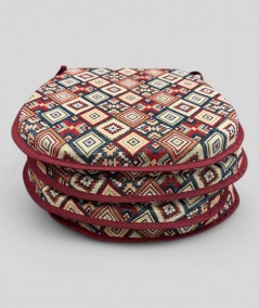 Aztec Tapestry D Shaped Chair Pads