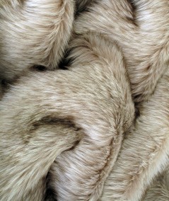 Close up image of the Tundra Wolf faux fur fabric