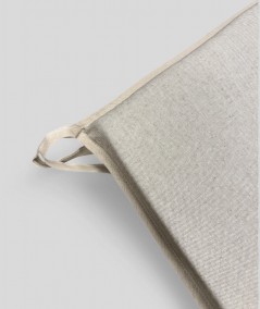 Extra thick plain beige linen chair pads