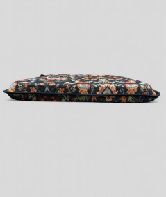 Heavy duty multicoloured tapestry seat pads in a tapered shape