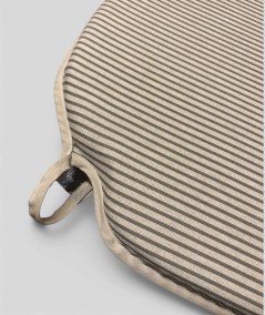 Extra thick striped seat pads with ties