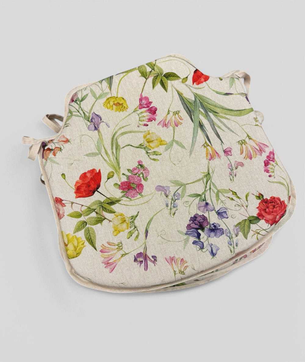 Classic Floral Spindle Seat Pads