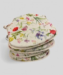 Classic Floral Spindle Chair Pads