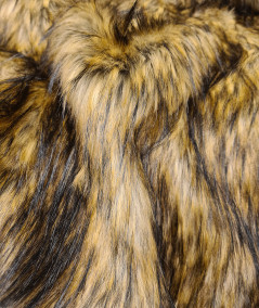 Luxury long haired brown faux fur fabric