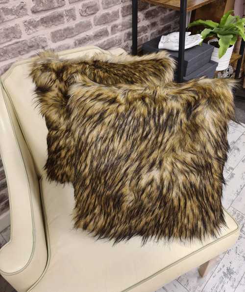 Luxury Muskox Faux Fur Cushion Covers