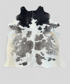 X/Large Black, Grey and off-white Cowhide Rug CR00142