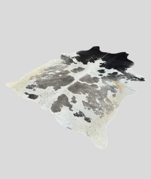 Extra Large Black, Grey and White Cowhide Rug CR00142