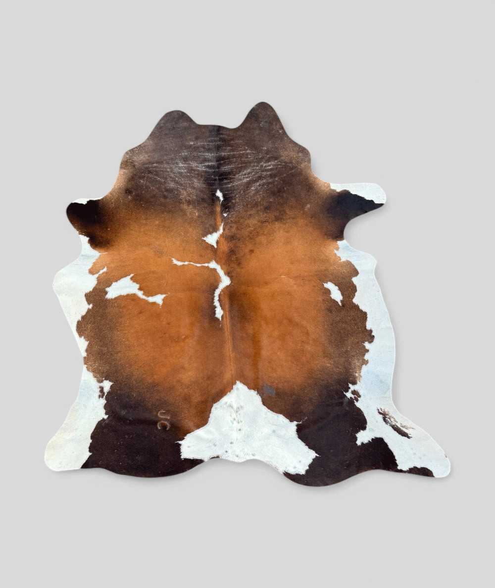 X/Large Brown and White Cowhide Rug CR00152