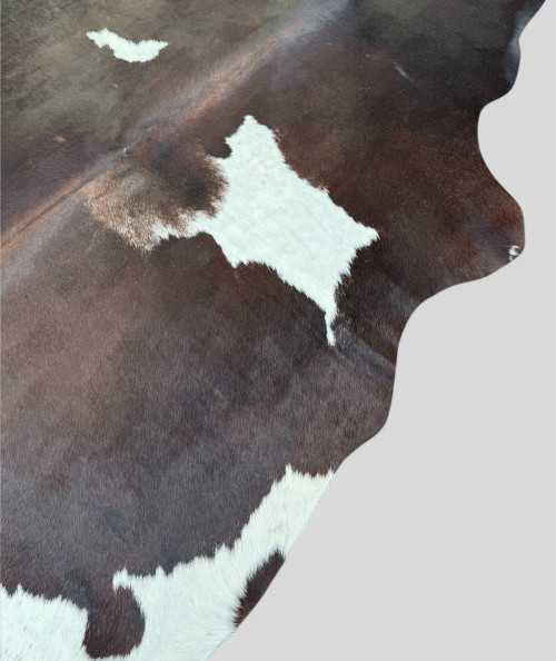 Large Dark Brown & White Cowhide